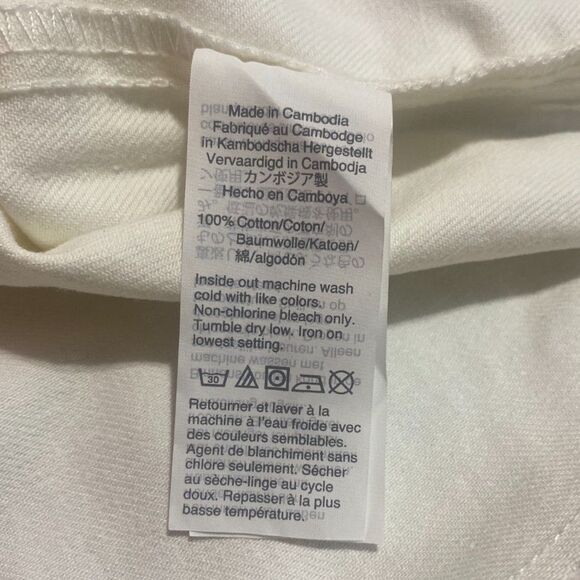 J.Crew White Wash Denim Sleeveless Shift Dress Pockets Round Neck Size 10 NWT - Picture 7 of 7